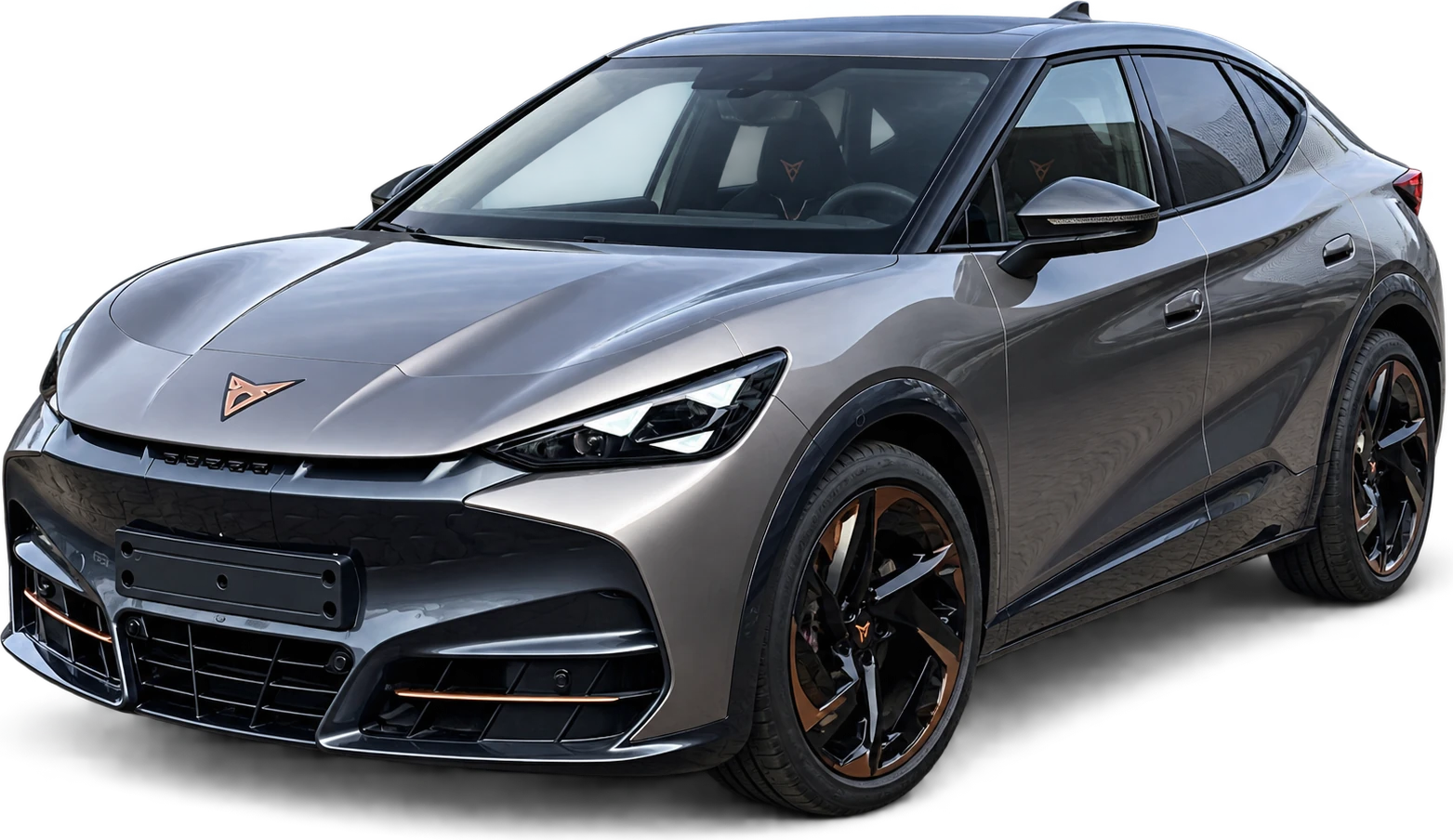 Zilvergrijze elektrische SUV